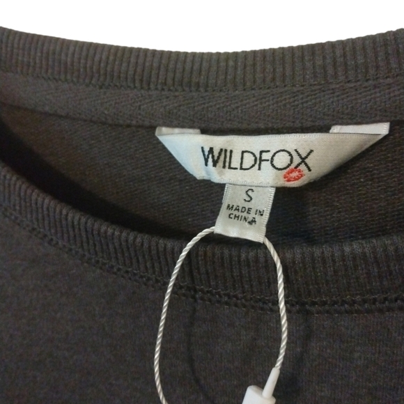 Wildfox NWOT "Easy Does It" Gray Super Soft Stylish Streetwear Sweatshirt S - Picture 4 of 5